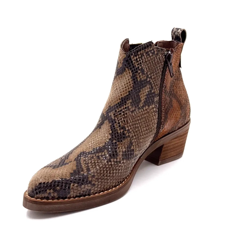 Ivoire 1847 Cuir Reptile Beige & Marron Ivoire Chaussures