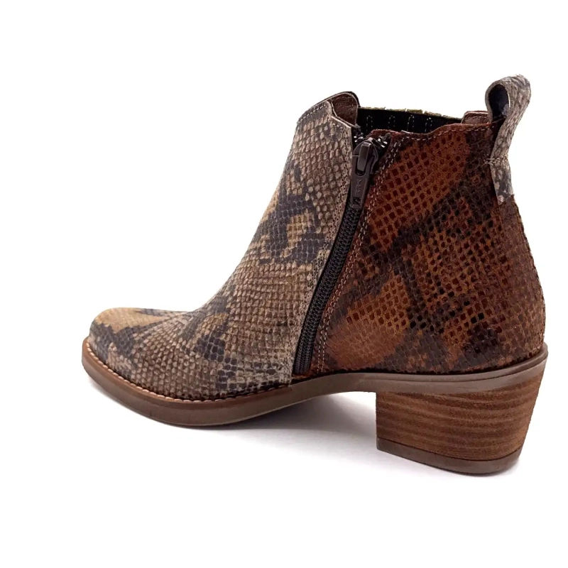 Couro de réptil bege e marrom Ivoire 1847 Ivoire Chaussures