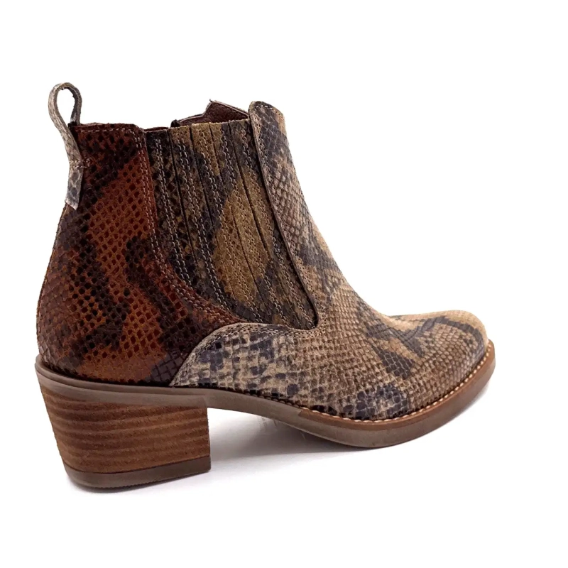 Ivoire 1847 Beige & Brown Reptile Leather Ivoire Chaussures