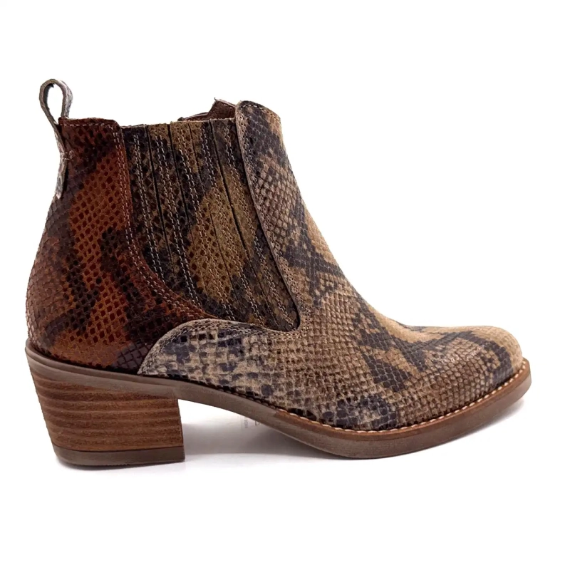 Ivoire 1847 Beżowo-brązowa skóra gadów Ivoire Chaussures