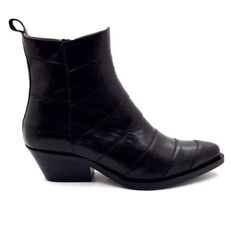 Minka Justine din piele neagră Ivoire Chaussures