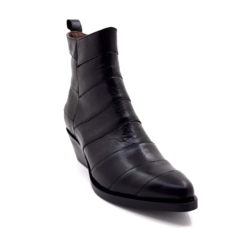 Minka Justine Czarna Skóra Ivoire Chaussures