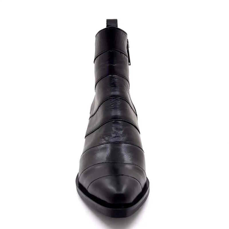 Minka Justine Svart Läder Ivoire Chaussures