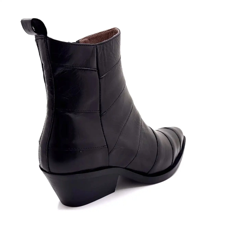 Minka Justine Couro Preto Ivoire Chaussures