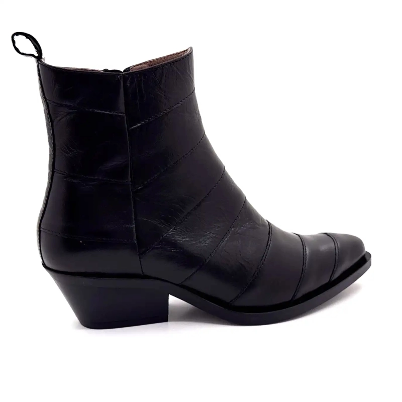 Minka Justine Μαύρο Δερμάτινο Ivoire Chaussures