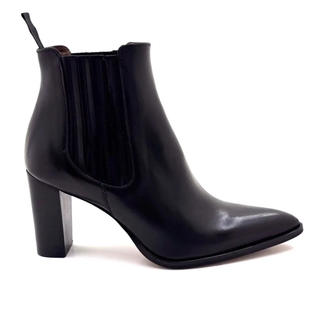 Czarna skóra Muratti S1581c Amyna Ivoire Chaussures