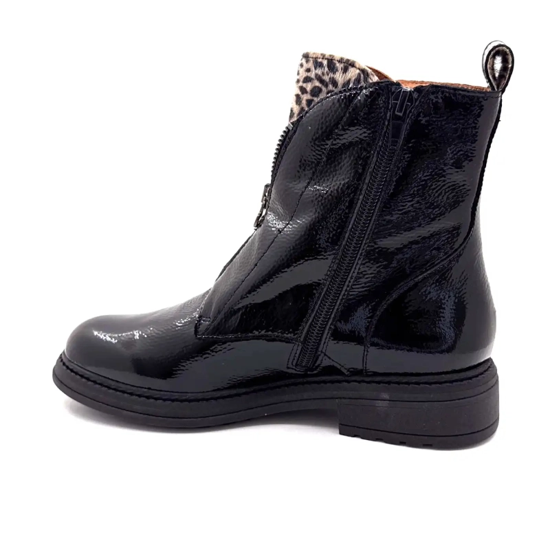 Ivoire Cv 6409 Sort & Leo Patentlæder Ivoire Chaussures