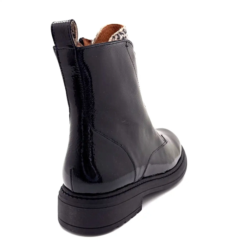 Ivoire Cv 6409 Black & Leo Patent Leather Ivoire Chaussures