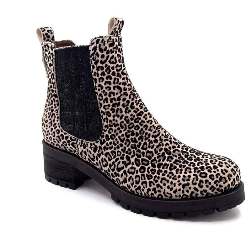 Minka Joly Daim Léo Beige & Noir Ivoire Chaussures