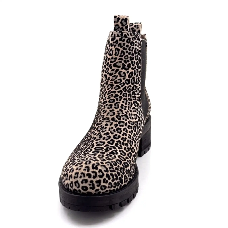 Minka Joly Daim Léo Beige & Noir Ivoire Chaussures