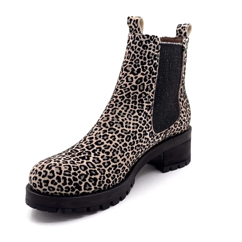 Minka Joly Daim Léo Beige & Noir Ivoire Chaussures