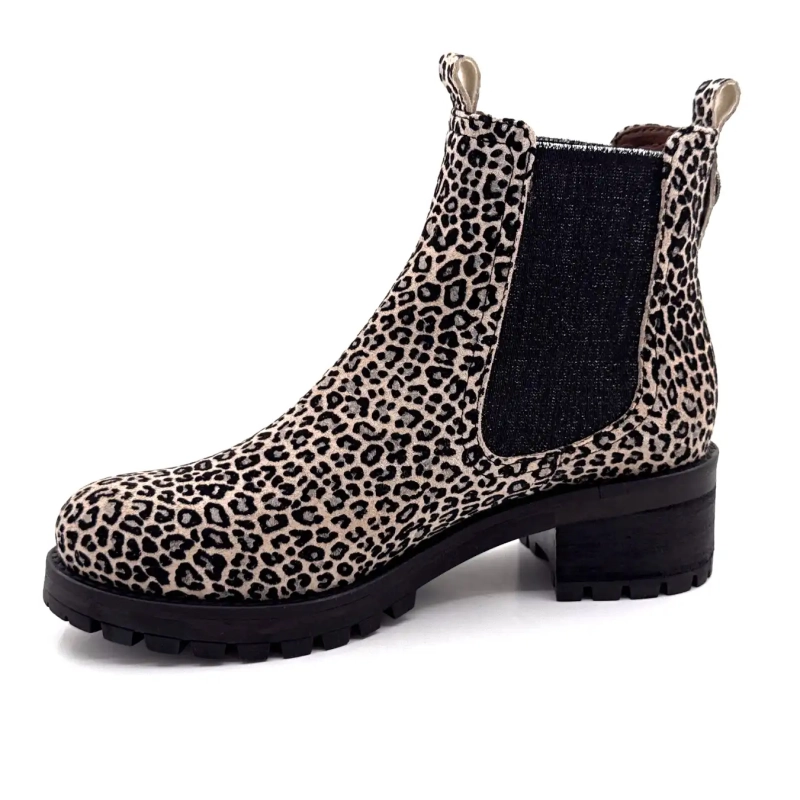 Minka Joly Daim Léo Beige & Noir Ivoire Chaussures