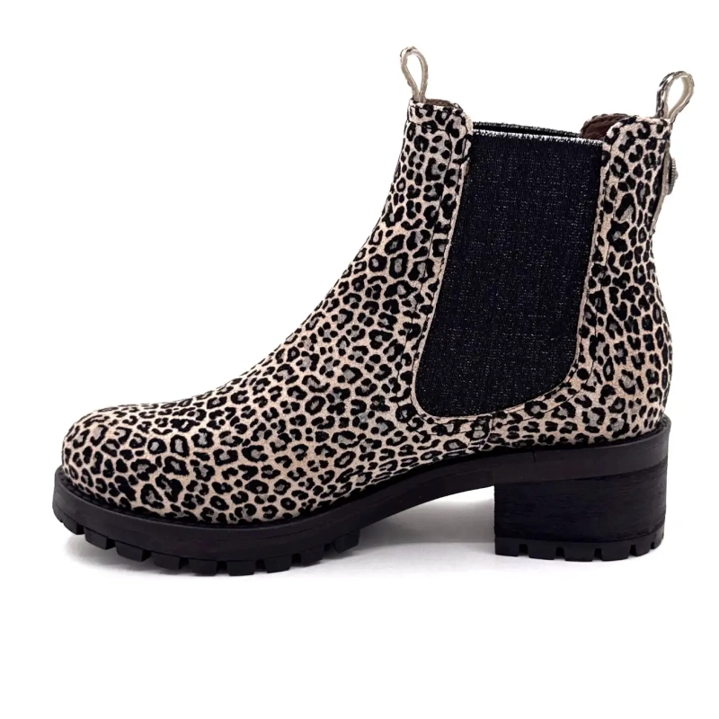 Minka Joly Daim Léo Beige & Noir Ivoire Chaussures