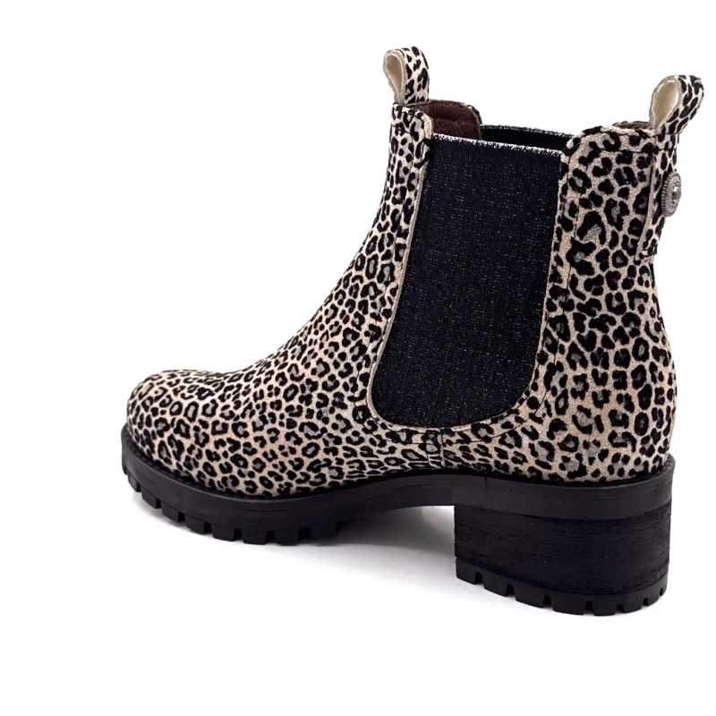 Minka Joly Daim Léo Beige & Noir Ivoire Chaussures