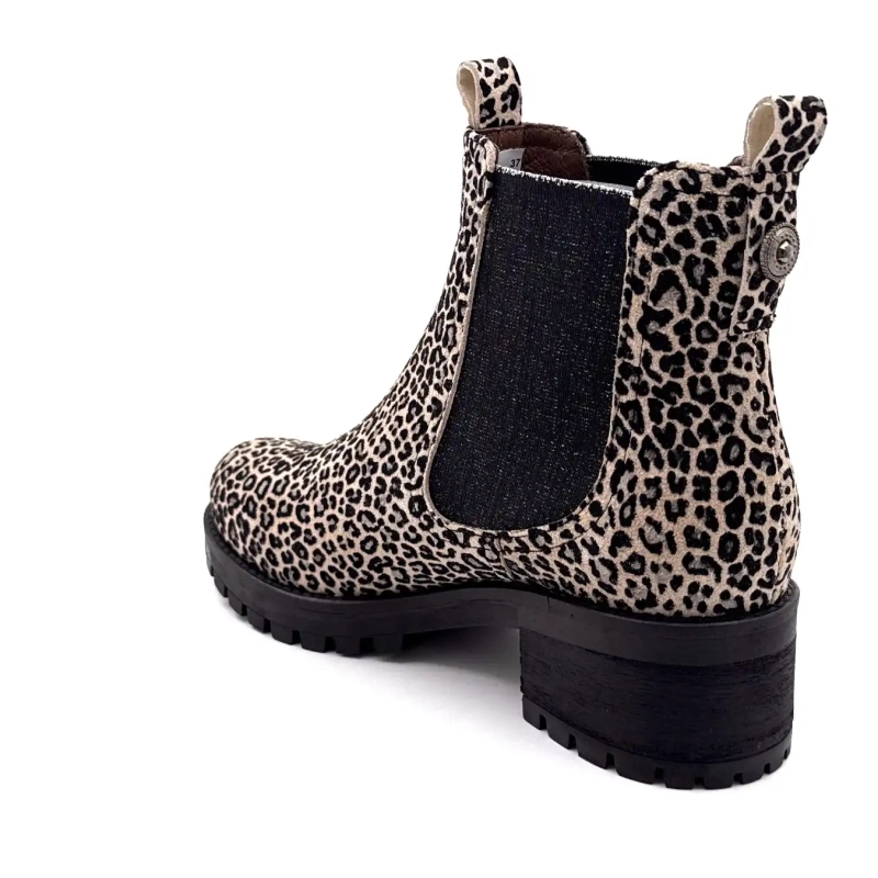 Minka Joly Daim Léo Beige & Noir Ivoire Chaussures