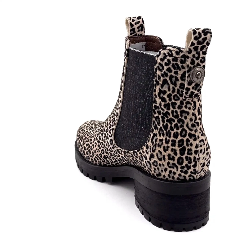 Minka Joly Daim Léo Beige & Noir Ivoire Chaussures