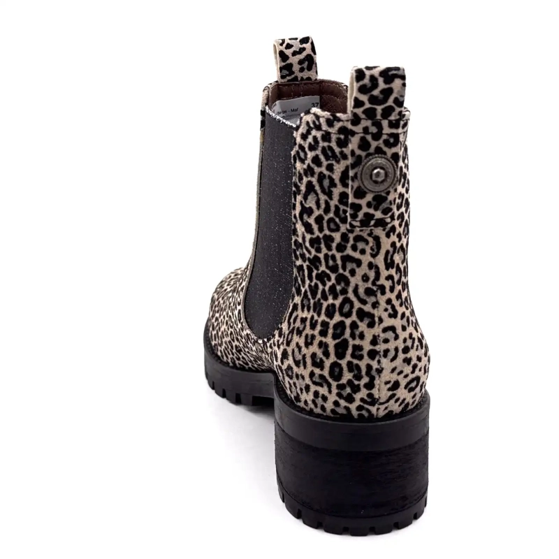 Minka Joly Daim Léo Beige & Noir Ivoire Chaussures