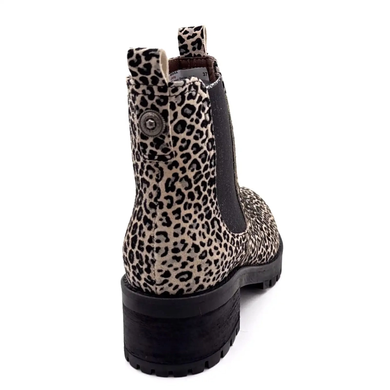 Minka Joly Daim Léo Beige & Noir Ivoire Chaussures