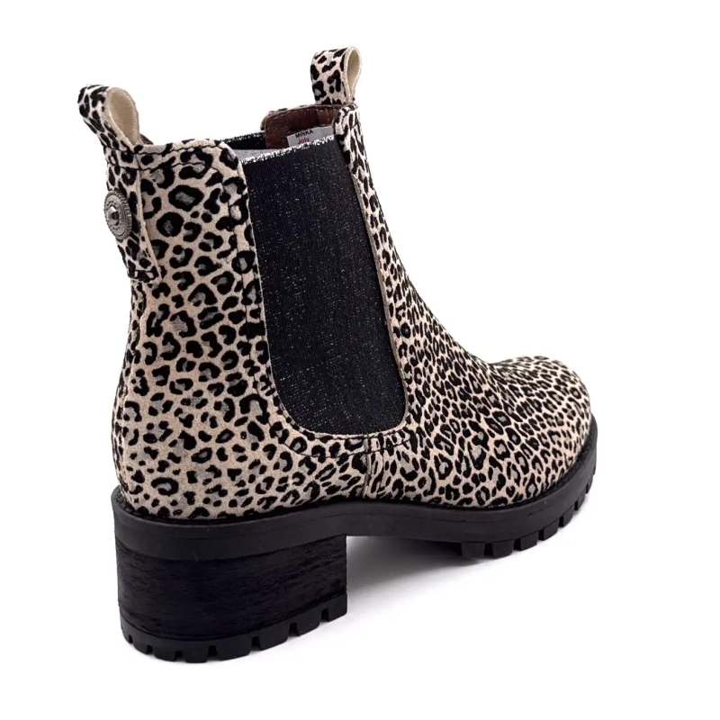 Minka Joly Daim Léo Beige & Noir Ivoire Chaussures