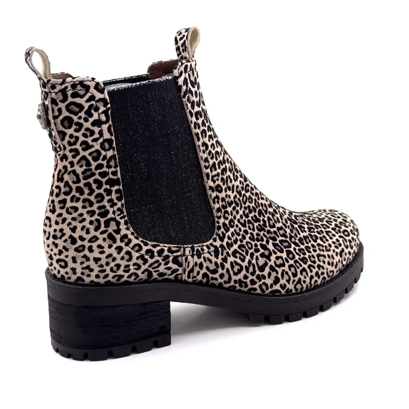 Minka Joly Daim Léo Beige & Noir Ivoire Chaussures