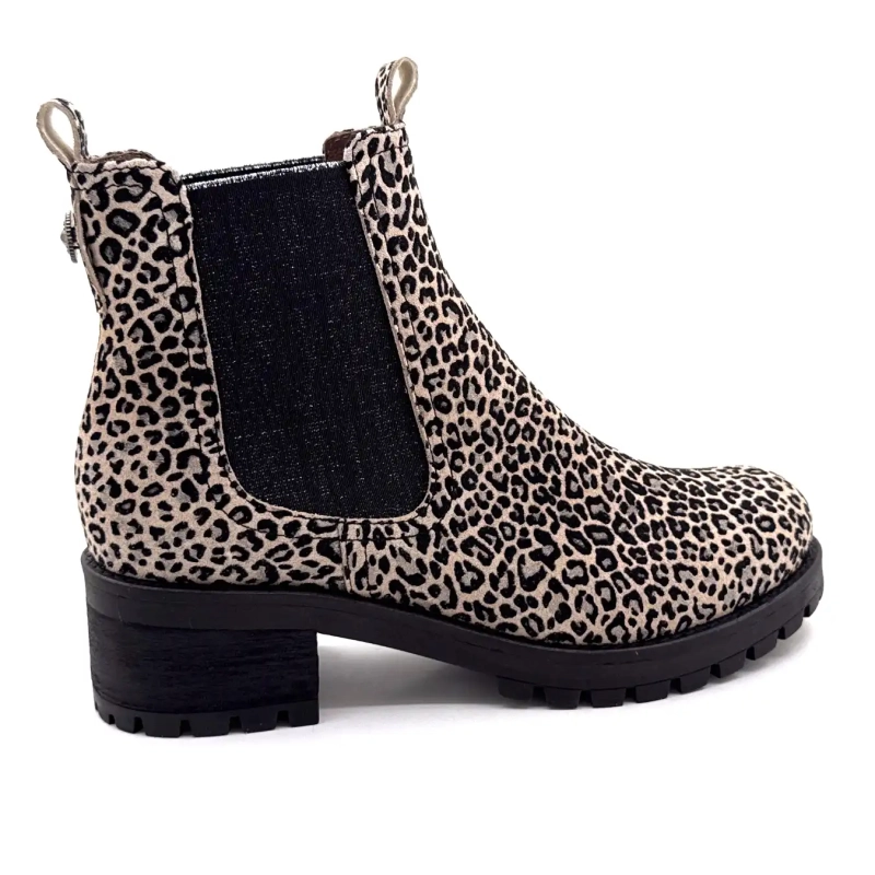 Minka Joly Daim Léo Beige & Noir Ivoire Chaussures