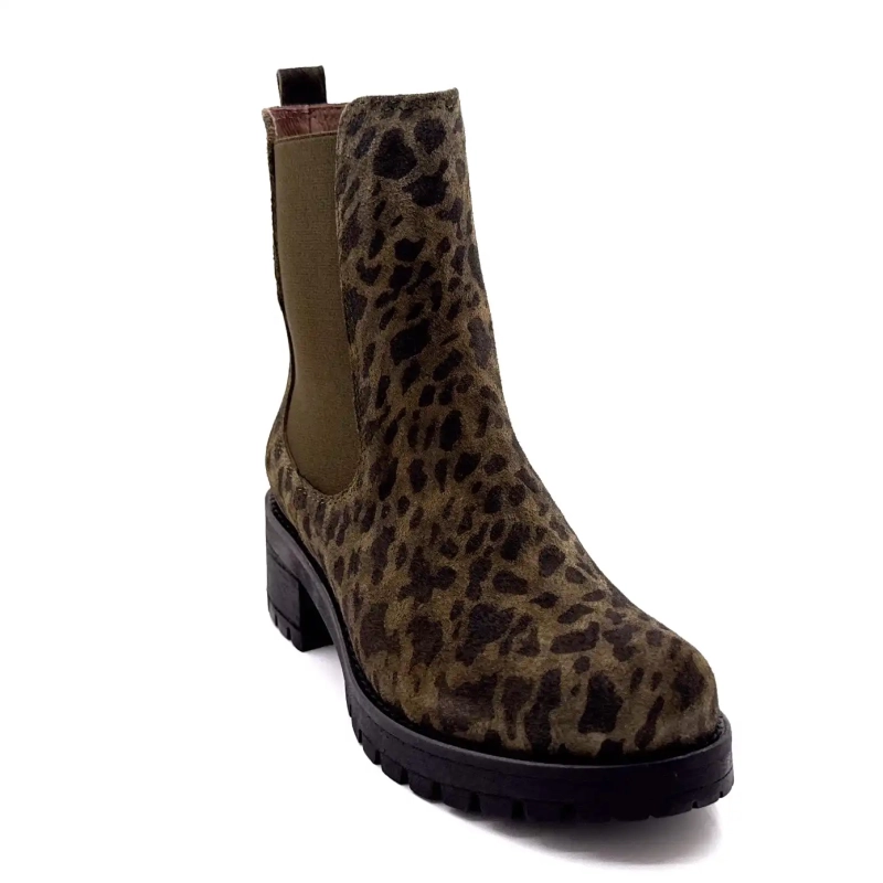 Minka Jury Daim Léo Kaki Ivoire Chaussures