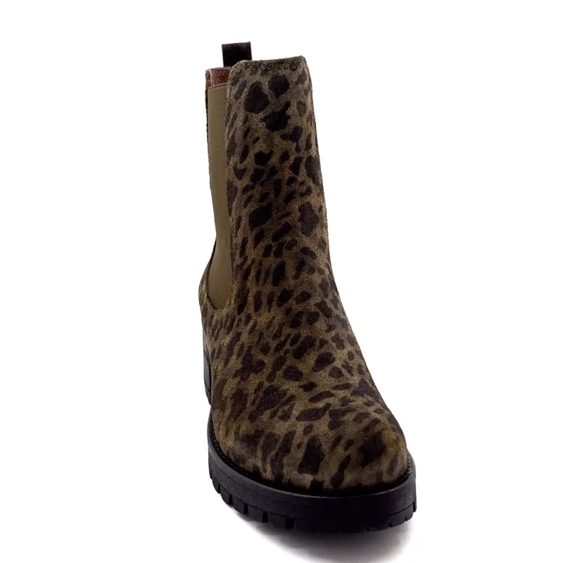 Minka Jury Wildleder Leo Khaki Ivoire Chaussures