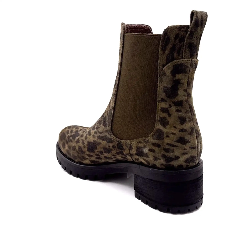 Minka Jury Wildleder Leo Khaki Ivoire Chaussures