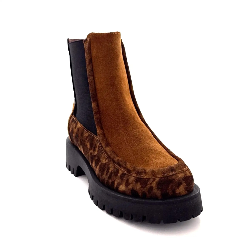 Minka Jazz velúr Léo tevebőr fekete Ivoire Chaussures