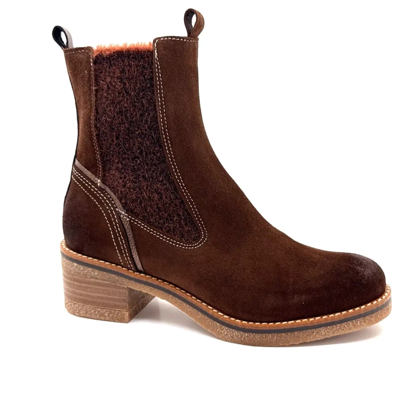 MKD Calixa Καφέ Σουέτ Ivoire Chaussures