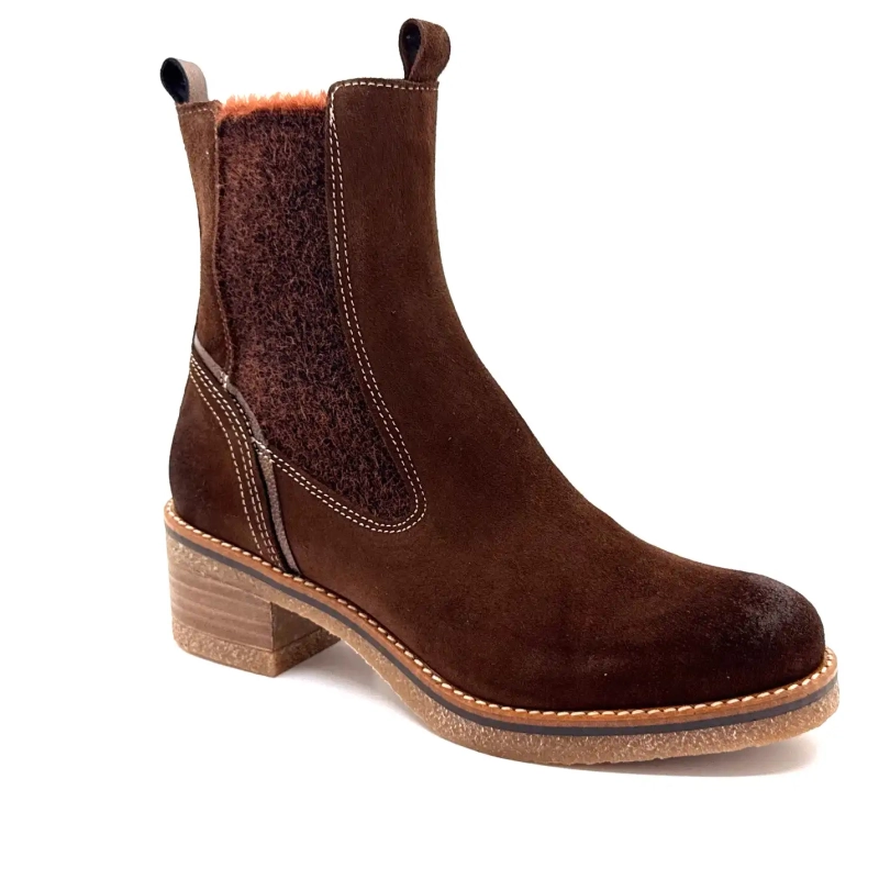 MKD Calixa Καφέ Σουέτ Ivoire Chaussures