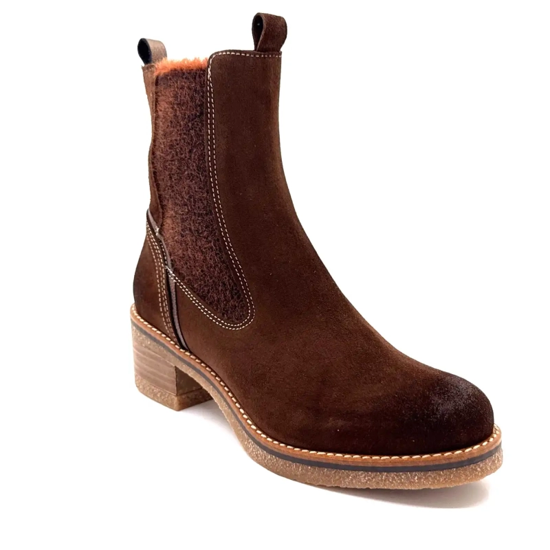 MKD Calixa brun semsket skinn Ivoire Chaussures