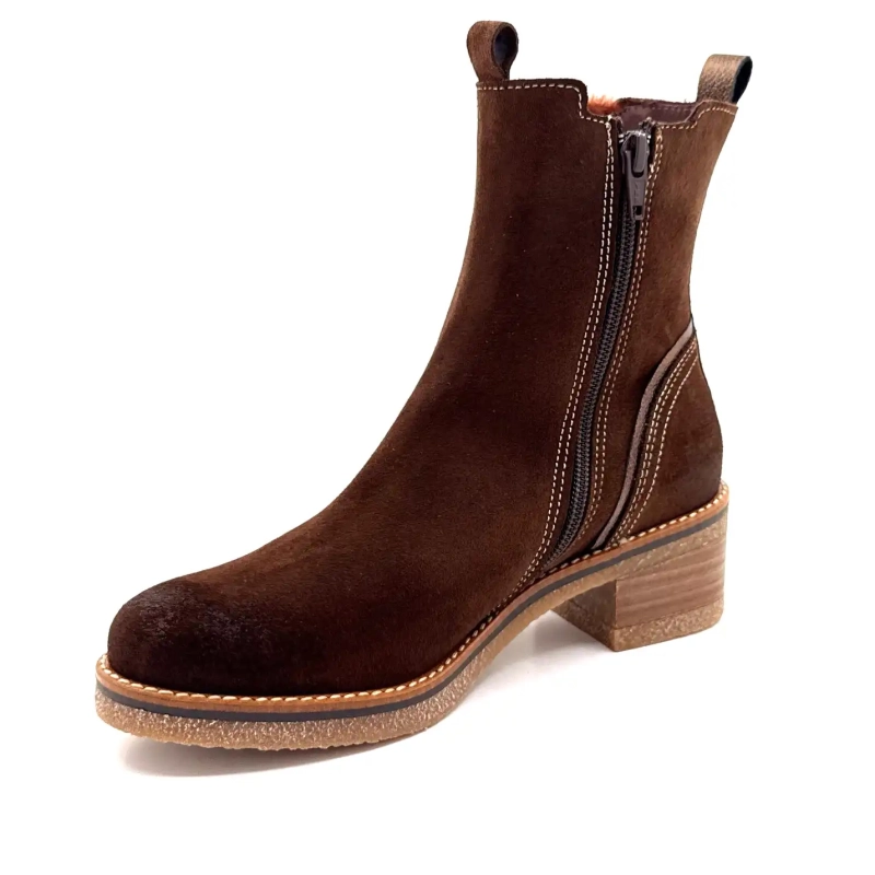 MKD Calixa Brun Ruskind Ivoire Chaussures