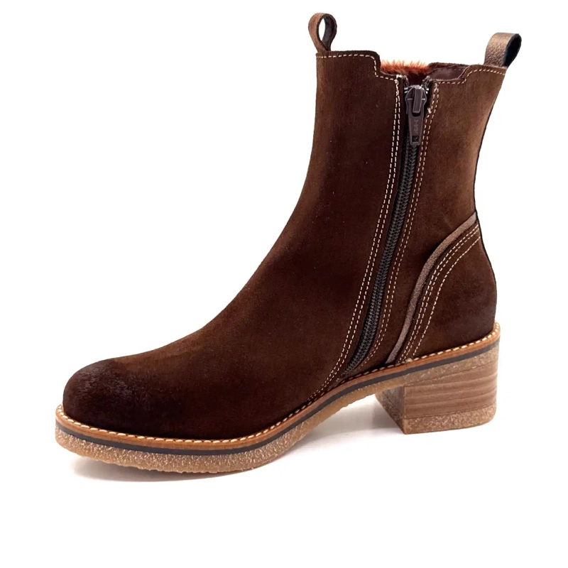 MKD Calixa Brown Suede Ivoire Chaussures