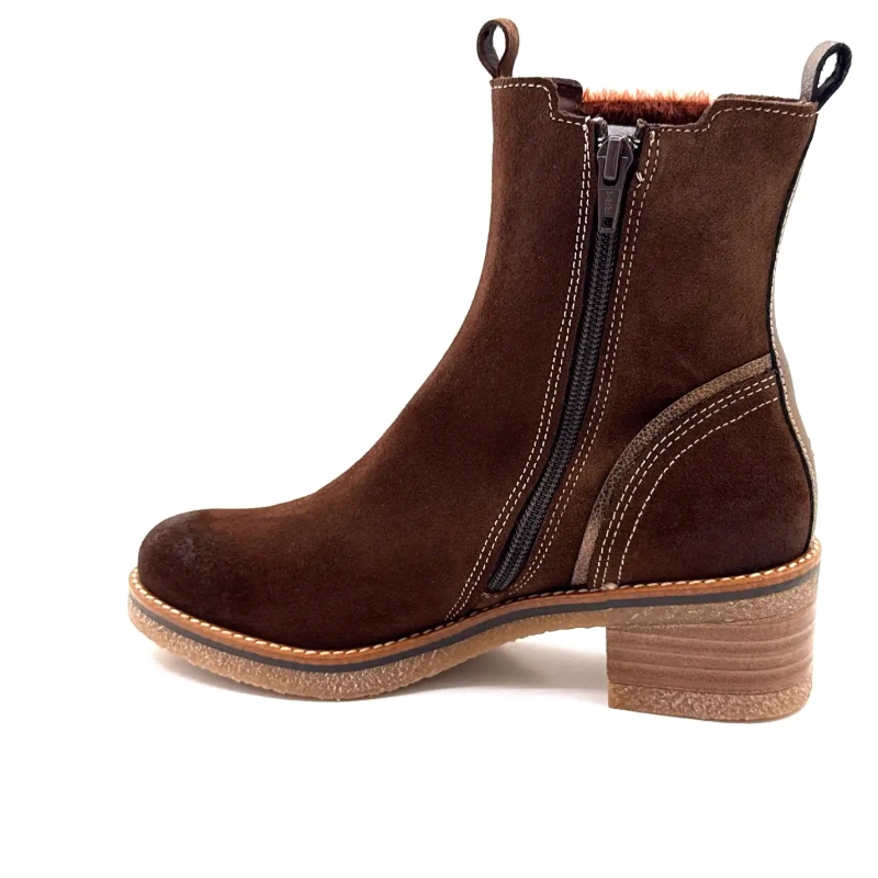 MKD Calixa Brun Ruskind Ivoire Chaussures