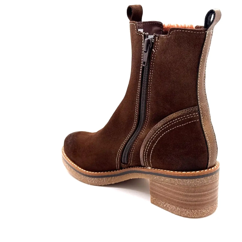 MKD Calixa Bruin Suède Ivoire Chaussures