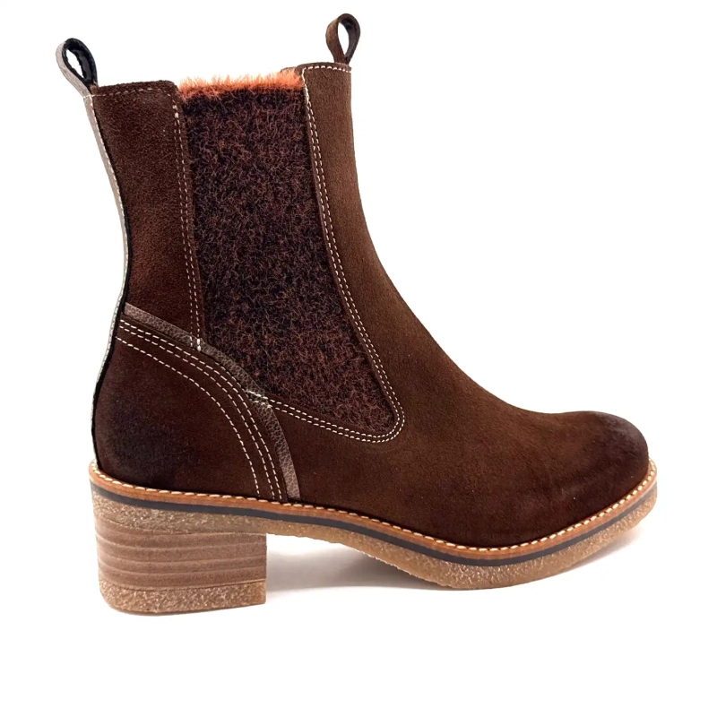 MKD Calixa Brun Mocka Ivoire Chaussures