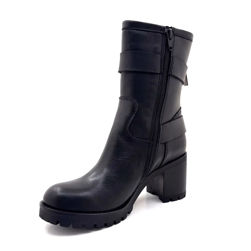 Ivoire 1843 Black Leather Ivoire Chaussures