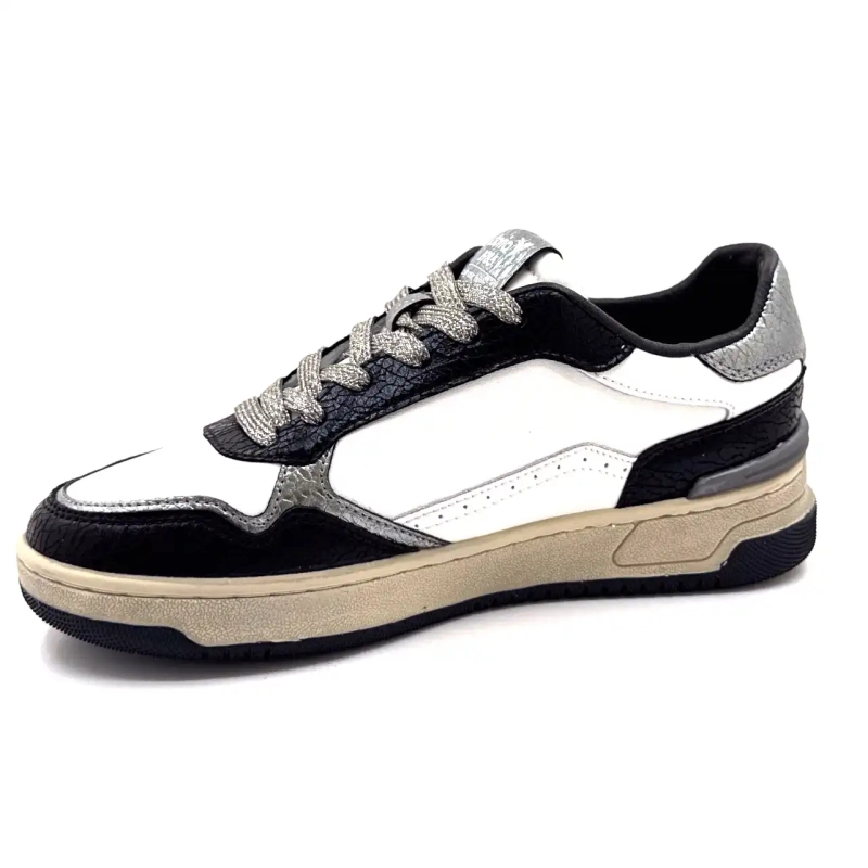 Victoria 8800127 Pelle bianca Nero e argento Ivoire Chaussures