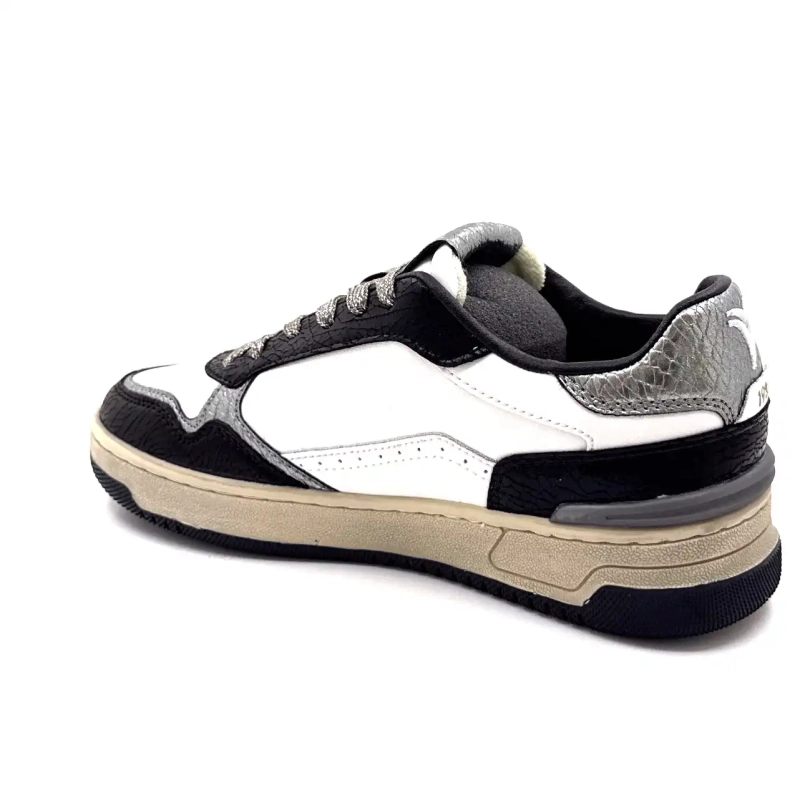 Victoria 8800127 White Leather Black & Silver Ivoire Chaussures