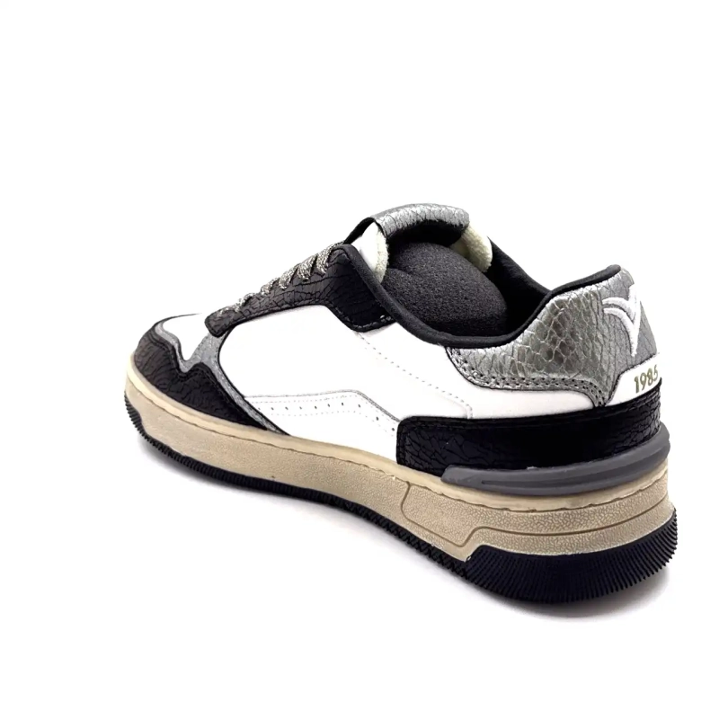 Victoria 8800127 Vitt Läder Svart & Silver Ivoire Chaussures