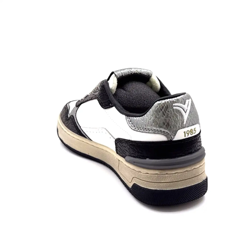 Victoria 8800127 Wit Leer Zwart & Zilver Ivoire Chaussures