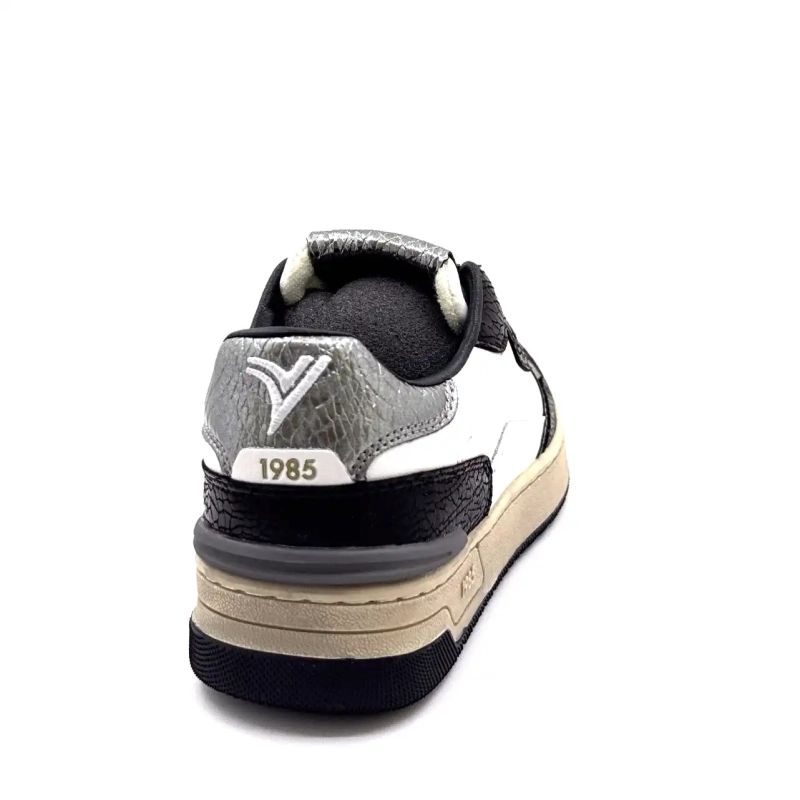Victoria 8800127 Wit Leer Zwart & Zilver Ivoire Chaussures