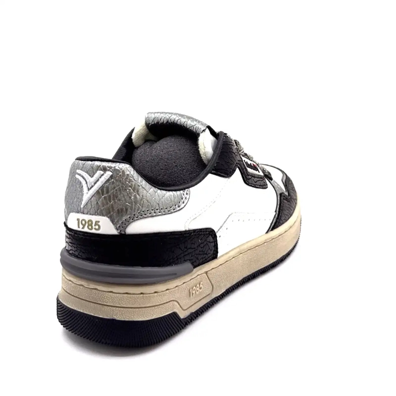 Victoria 8800127 Wit Leer Zwart & Zilver Ivoire Chaussures