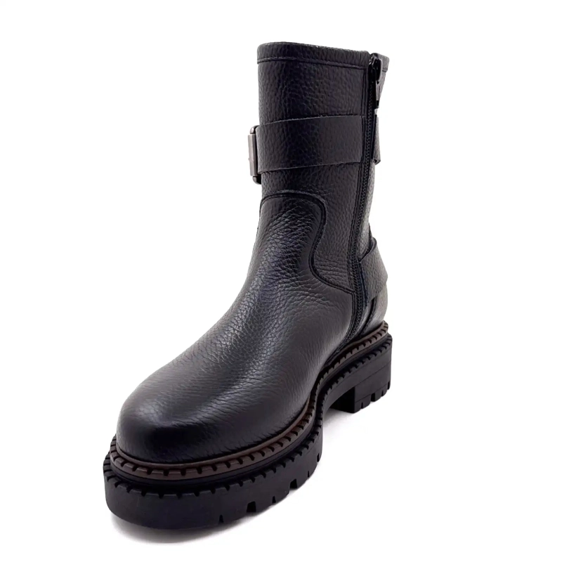 Ivoire 1842 Black Leather Ivoire Chaussures