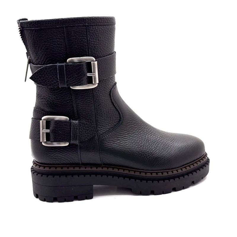 Ivoire 1842 Schwarzes Leder Ivoire Chaussures