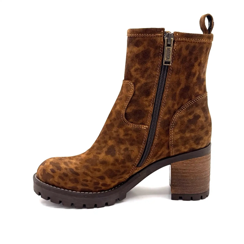 Minka Κίτρινο Σουέτ Λεοπάρ Κάμελ Ivoire Chaussures