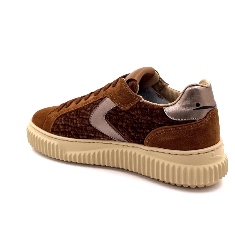 Voile Blanche 1D34 Suede & Velvet Camel Bronze Piele Ivoire Chaussures