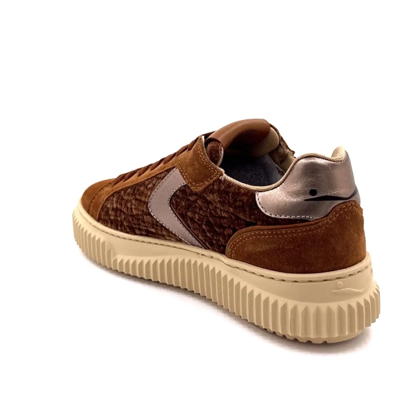 Voile Blanche 1D34 Suede & Velvet Camel Bronze Leather Ivoire Chaussures