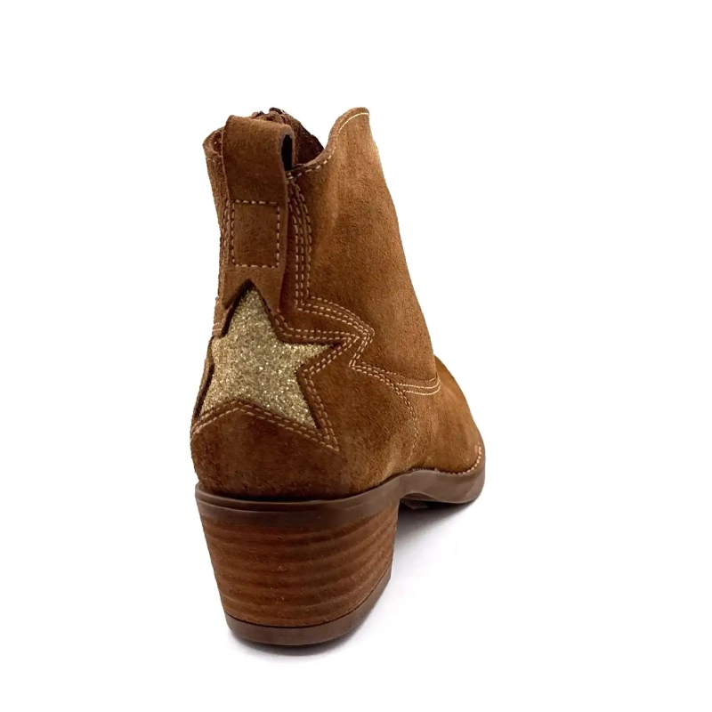 MKD April Daim Olio Etoile Doré Ivoire Chaussures